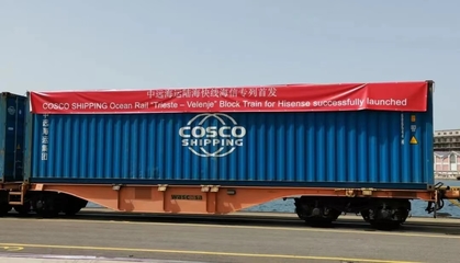 中歐陸?？炀€海信專列開通 有效提升歐洲地區(qū)供應(yīng)鏈效率